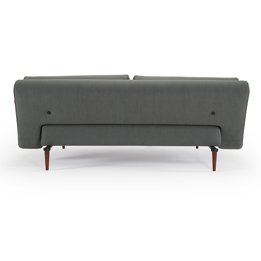 Диван Unfurl Lounger с подушками, ножками из темного дерева и черной рамой, зеленый Innovation Living UNFURL518 - Вид №6