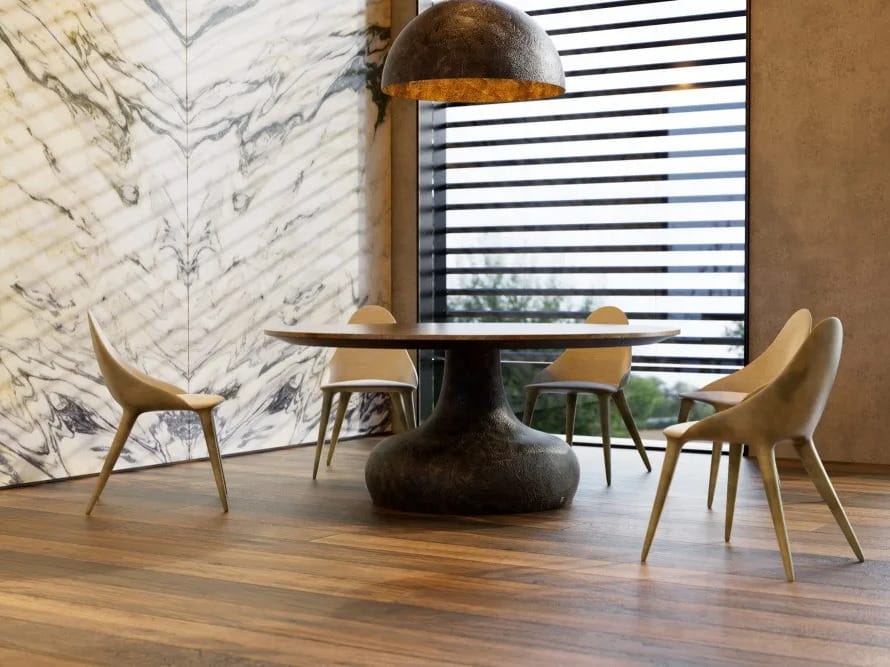 Обеденный стол из стекловолокна и мрамора GANSK DORA ARCH-00068145 - Вид №8