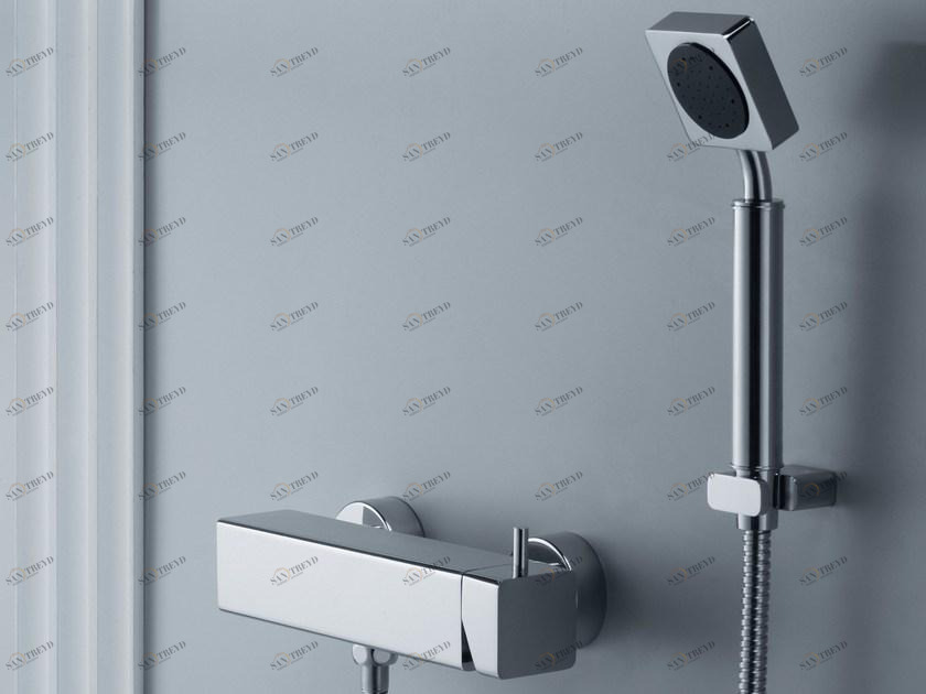 JUSTIME Настенная лейка душа из хромированной латуни с гибким шлангом Mark 6909-93-81cp