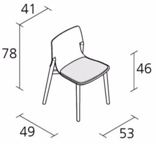 Alias Стул с мягкой подкладкой из дерева Kayak sun-id-1467742 - Вид №2