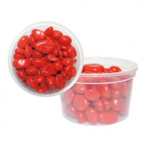 ПР0026389 Галька цветная крупная красная 15ммх25мм 400г Ms.Octopus