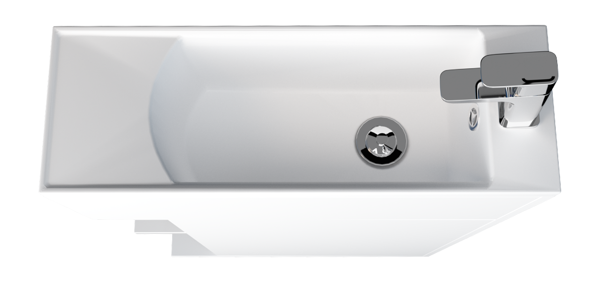 У94717 Тумба с раковиной Stretto 60П 1д. Белый глянец 1 Marka Stretto  - Вид №1