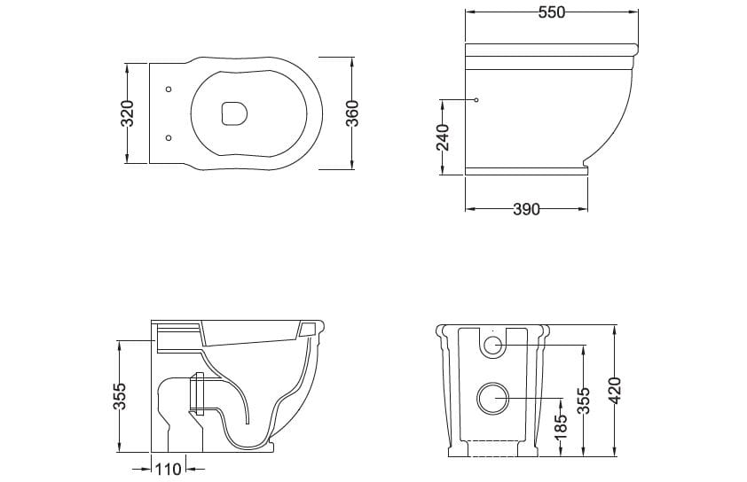 Туалет провод керамическая стена Gaia Mobili Complements ARCH-00141851 - Вид №2