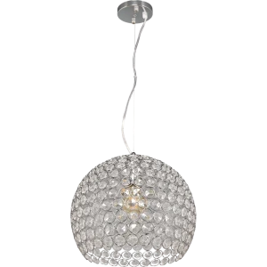 Подвесной светильник Calabria 1xE27x40 Вт, металл/стекло, цвет хром/прозрачный