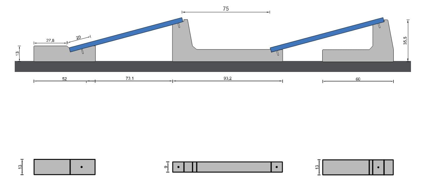 Поддержка фотоэлектрической системы Sun Ballast CONNECT 15° ARCH-00092153 - Вид №6