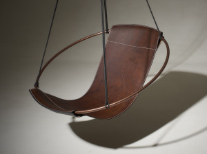 Кожаное подвесное кресло