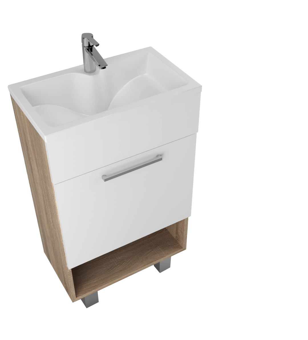 У85933 Тумба с раковиной July 50Н 1д. Дуб Сонома 1 Marka JULY