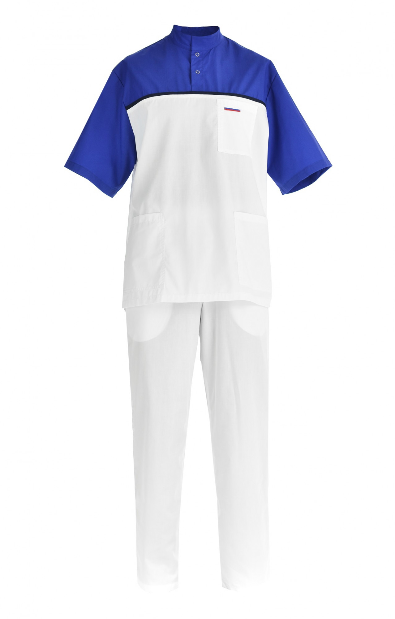 61946 Костюм "Лидер" белый василек  Медицинская одежда  размер 52-54/170-176 Спецодежда 