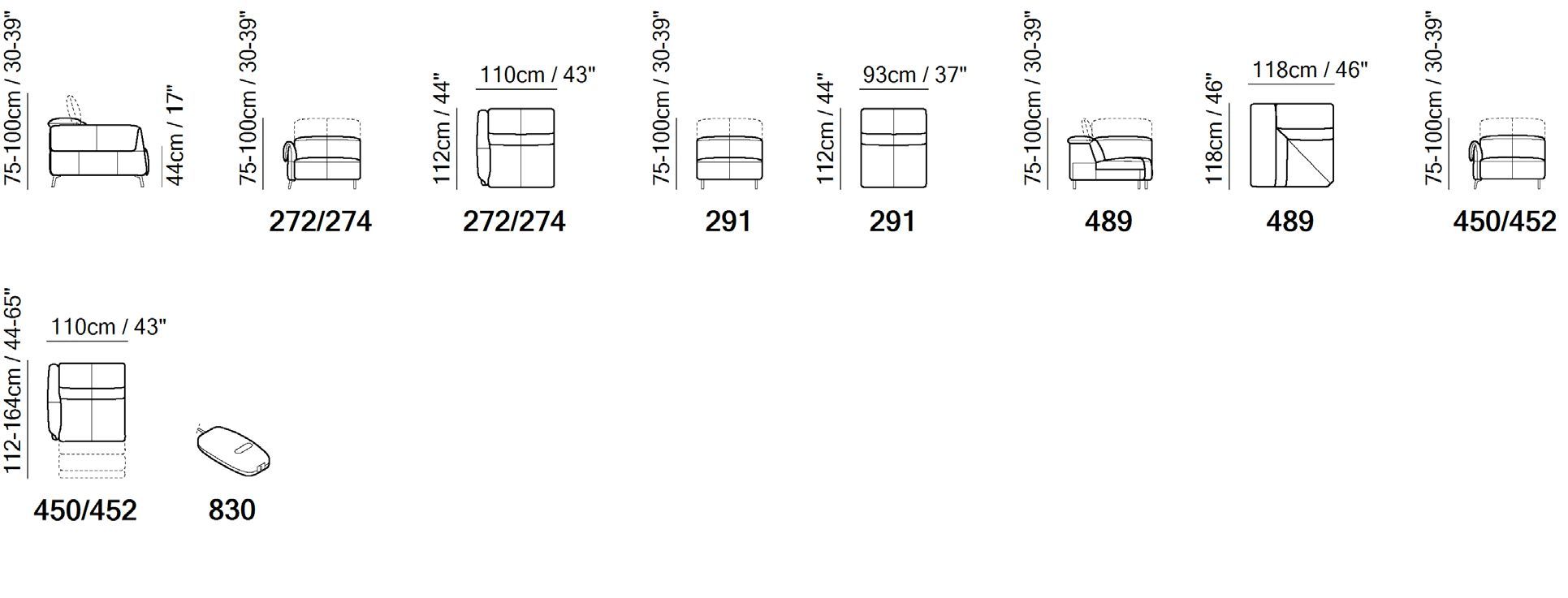 Угловой диван из ткани Natuzzi Italia SEAGULL ARCH-00032646 - Вид №4