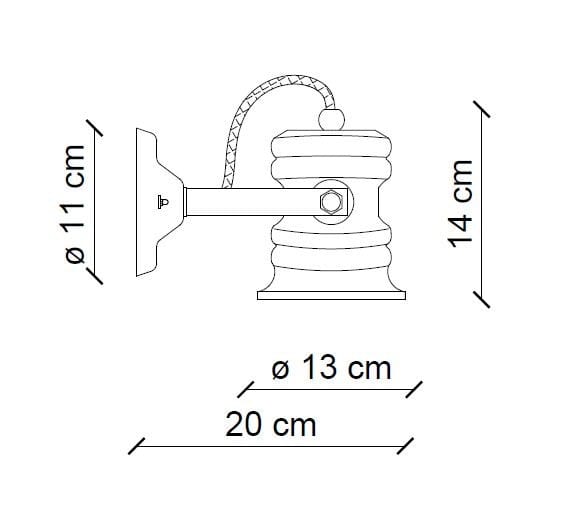 Керамический поворотный настенный прожектор FERROLUCE ARCH-00033698 - Вид №2