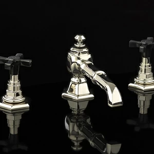 Смеситель для биде с 3 отверстиями ADJBCS14NK Devon Devon JUBILEE BLACK CROSS