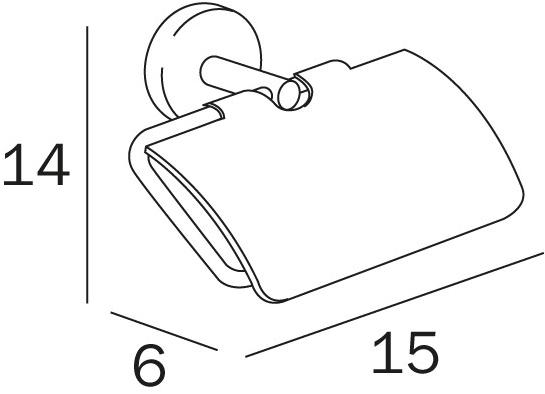 INDA® Держатель туалетной бумаги из хромированной латуни Forum A36260 - Вид №1