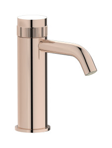 Монорычажный прогрессивный смеситель на раковину в комплекте с донным клапаном. WE ARE IB rx200rs Rose Gold Reflex