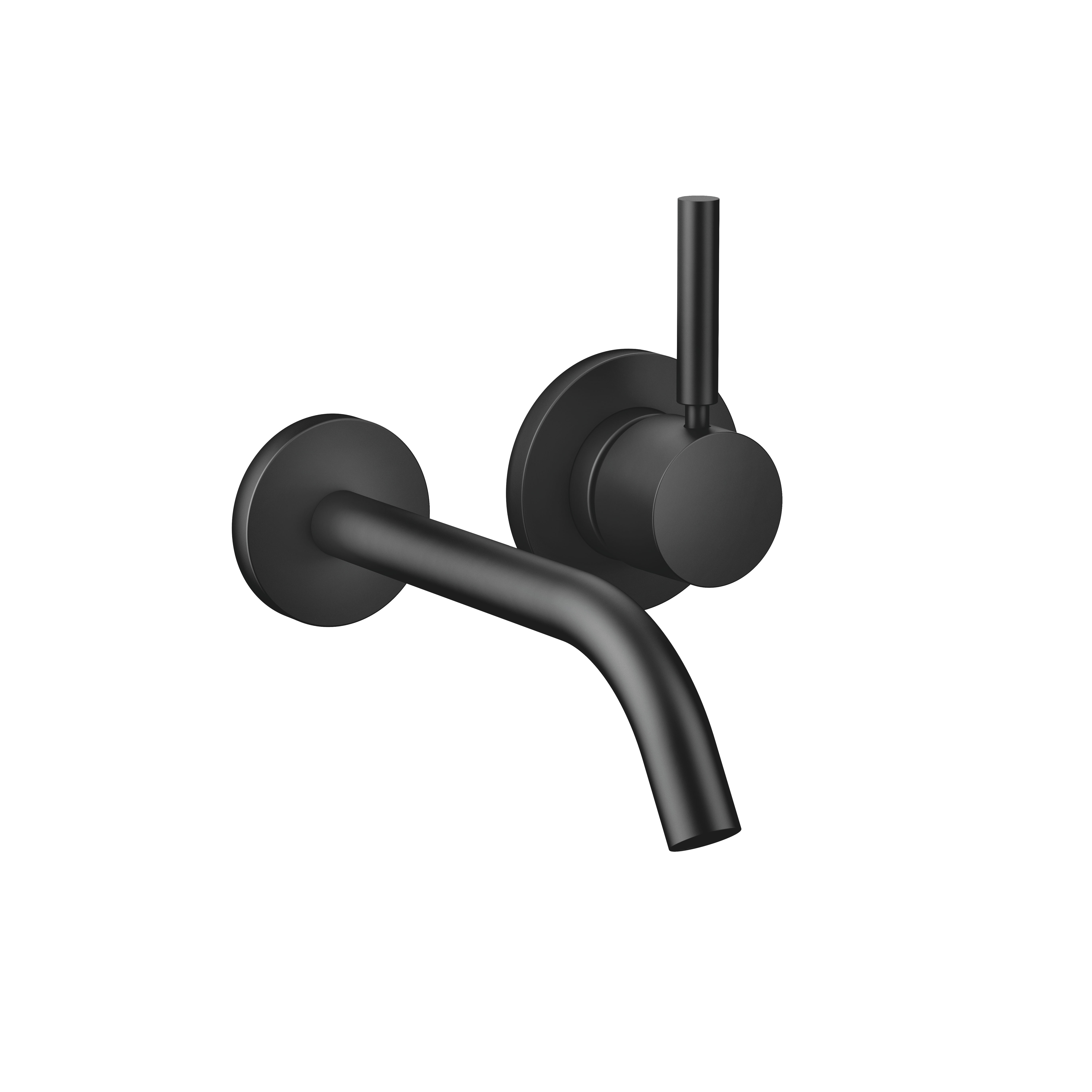 МЕТА Смеситель для раковины однорычажный настенный без донного клапана - матовый черный DornBracht 36860660-33