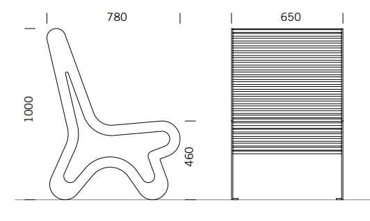 Наружное сиденье из нержавеющей стали BENKERT BANKE Siardo ARCH-00079804 - Вид №2