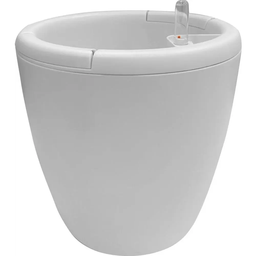 Горшок цветочный с автополивом Ingreen ø21 h23.6 см v5 л с автополивом пластик белый Munchen STLM-2151713