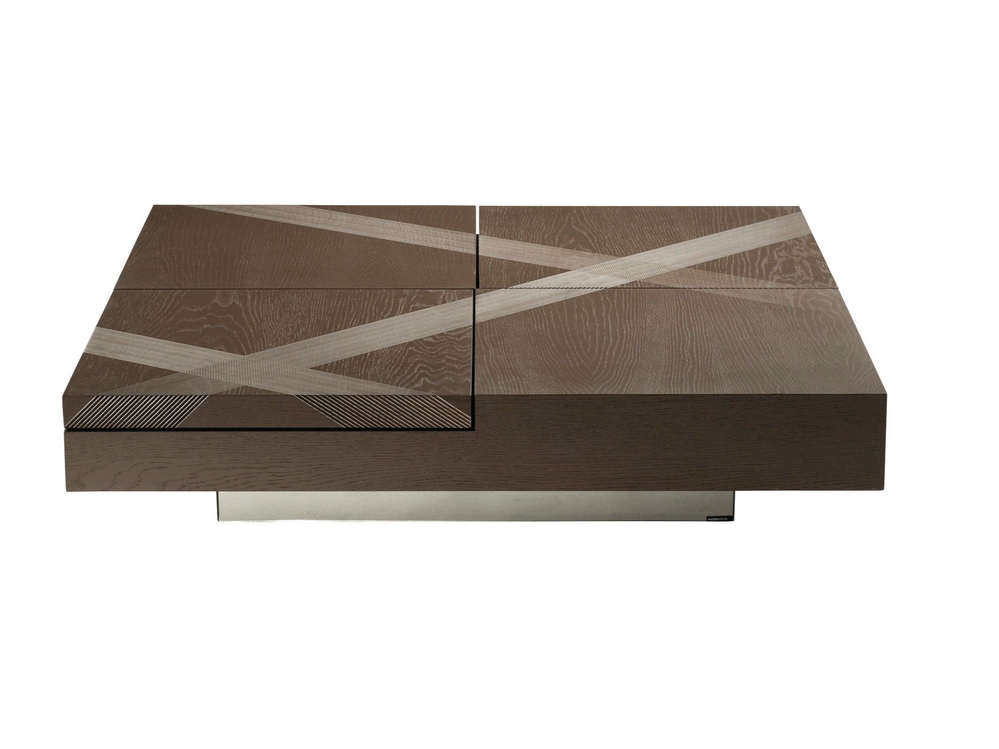 Квадратный низкий журнальный столик из дуба ROCHE BOBOIS ARCH-00129011