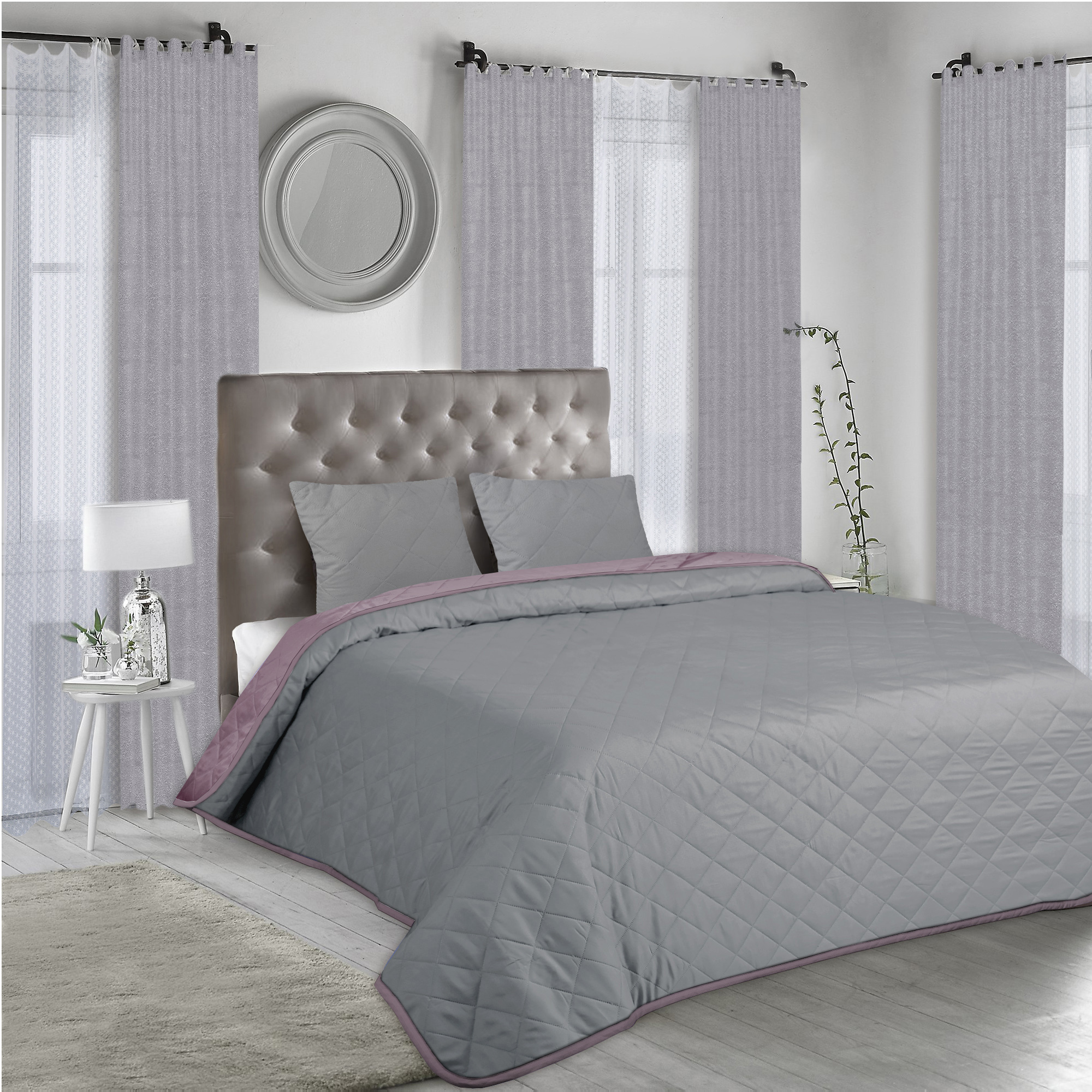 Santreyd Melissa — стеганое покрывало из микрофибры серый бузина 200×220 см 84631445 STLM-0053154 - Вид №3