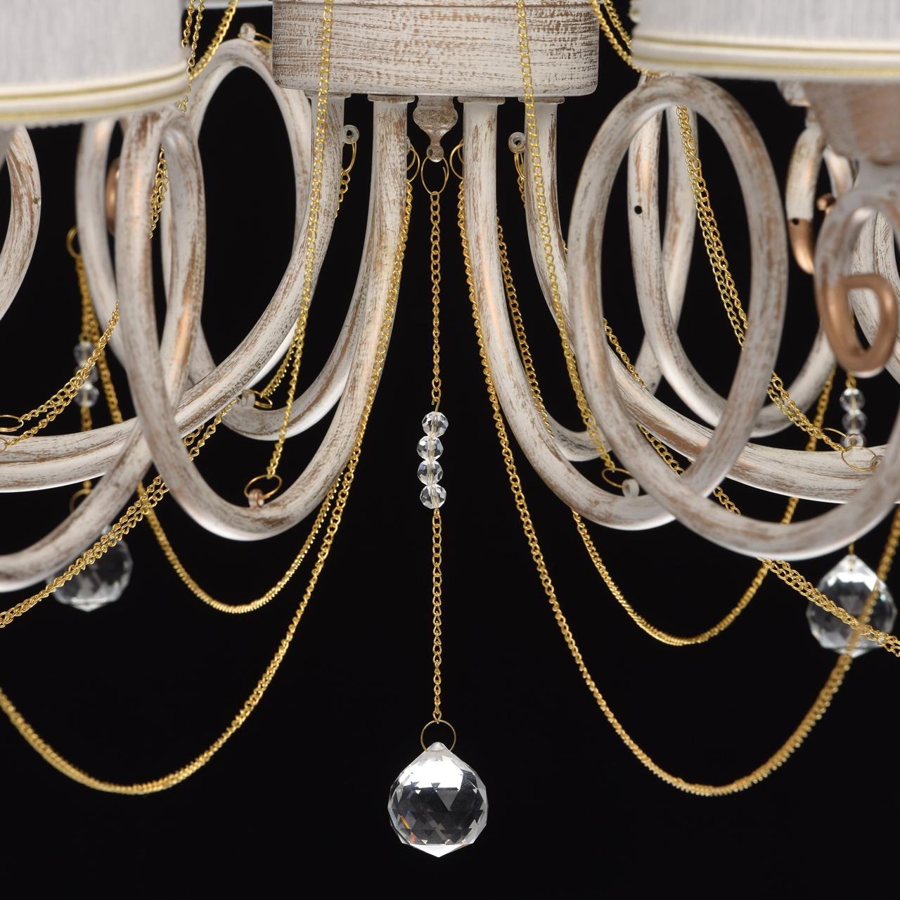 Подвесная люстра MW-Light Виталина 10 448012508 MW-LIGHT ДИЗАЙНЕРСКИЕ, ВИТАЛИНА 186193 Белый  - Вид №2