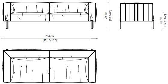 Paolo Castelli Диван двух или трехместный Soft ratio sun-id-1420036 - Вид №2