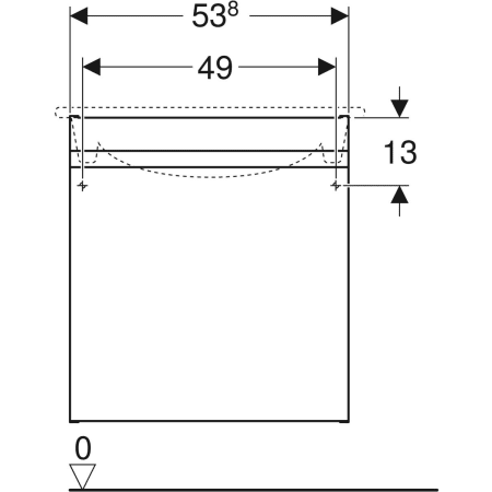869557000 Шкафчик для встраиваемой раковины Geberit Renova Plan, с одним выдвижным и одним внутренним выдвижным ящиком Geberit  - Вид №27
