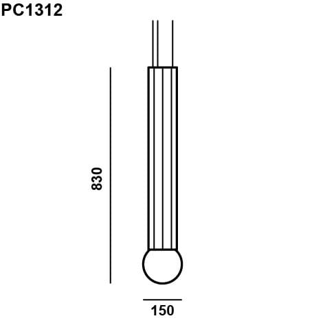 Выдувное стекло и металлический светодиодный подвесной светильник BROKIS Prisma ARCH-00087966 - Вид №26