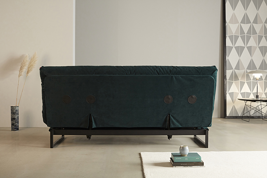 Диван Fraction с матрасом Spring Round, черными ножками и защитным чехлом, зеленый Innovation Living FRACTION540 - Вид №4