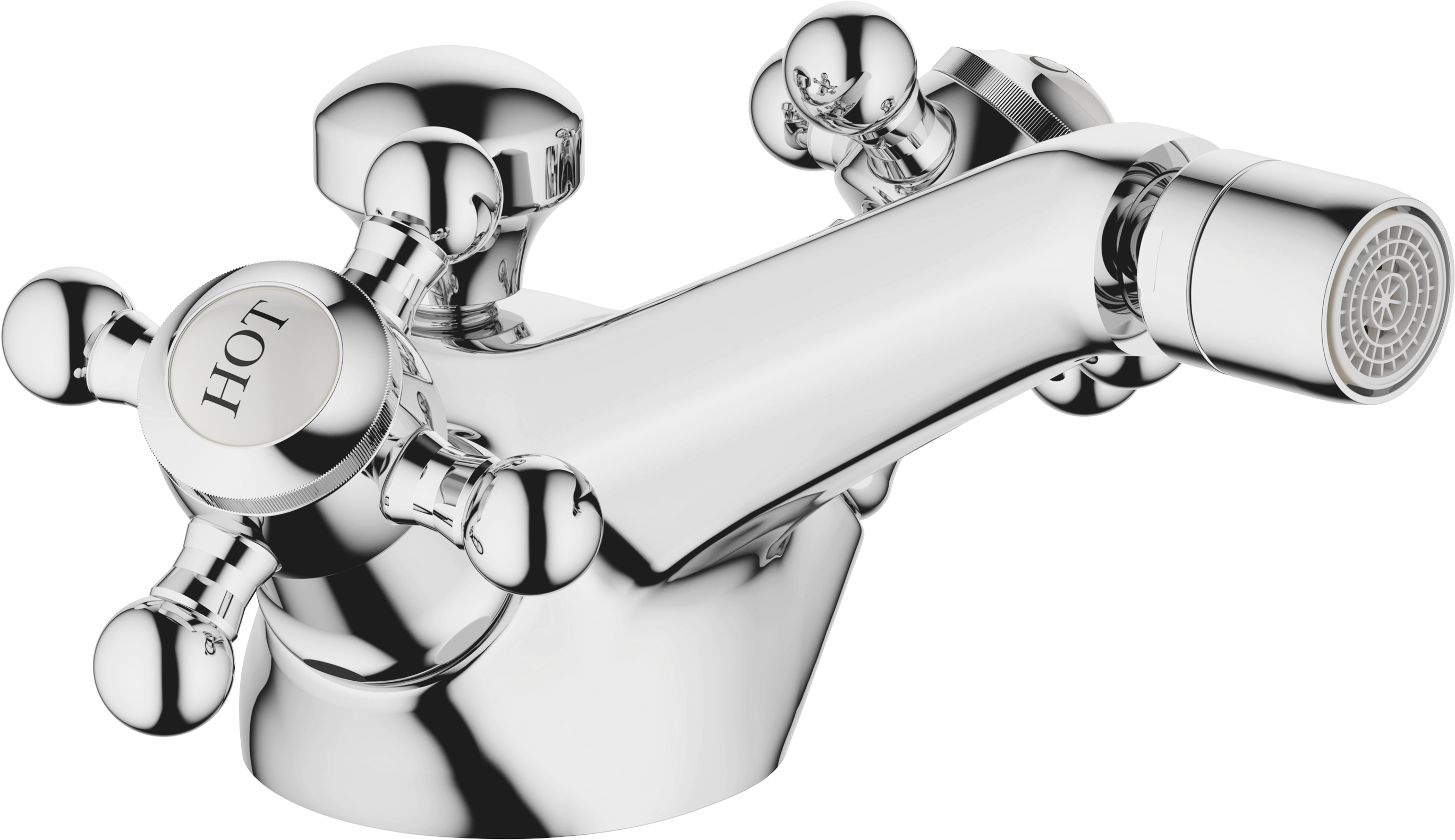 МЭДИСОН Смеситель для биде на одно отверстие со сливным клапаном - Хром