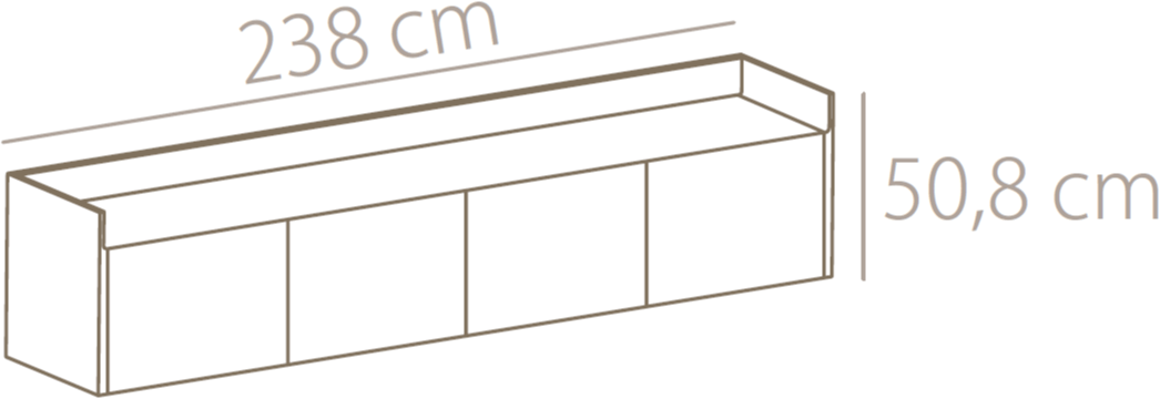 Punt Подвесной буфет из дерева с распашными дверцами Stockholm Sth401 - Вид №1