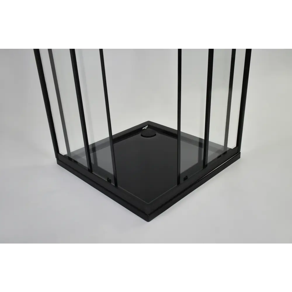 МЕТАКАМ Душевой уголок квадратный 80×80 см с черным профилем и стеклянными створками 89361541 STLM-0968051 - Вид №6