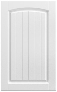 Фасады для кухни Кантри Фрезеровка «Арка сложная» Белый металлик Аляска №526