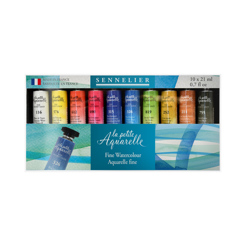 131684.00 Краска акварель Набор акварели "La Petite Aquarelle", 10 цв х 21 мл, туба, картон Sennelier 