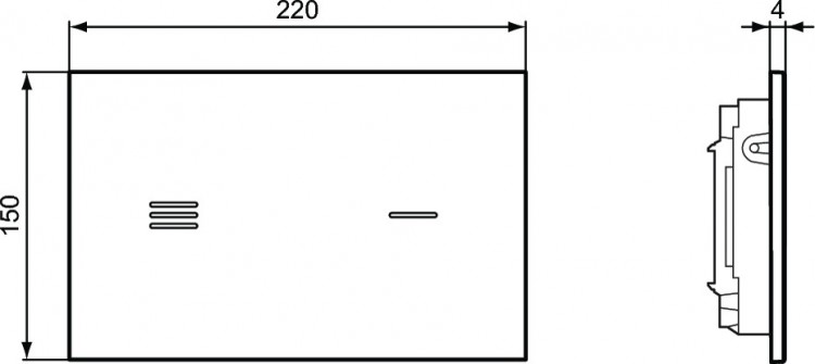 R0129SA Бесконтактная панель смыва SIMFO™ Ideal Standard PROSYS SYMFO  - Вид №3