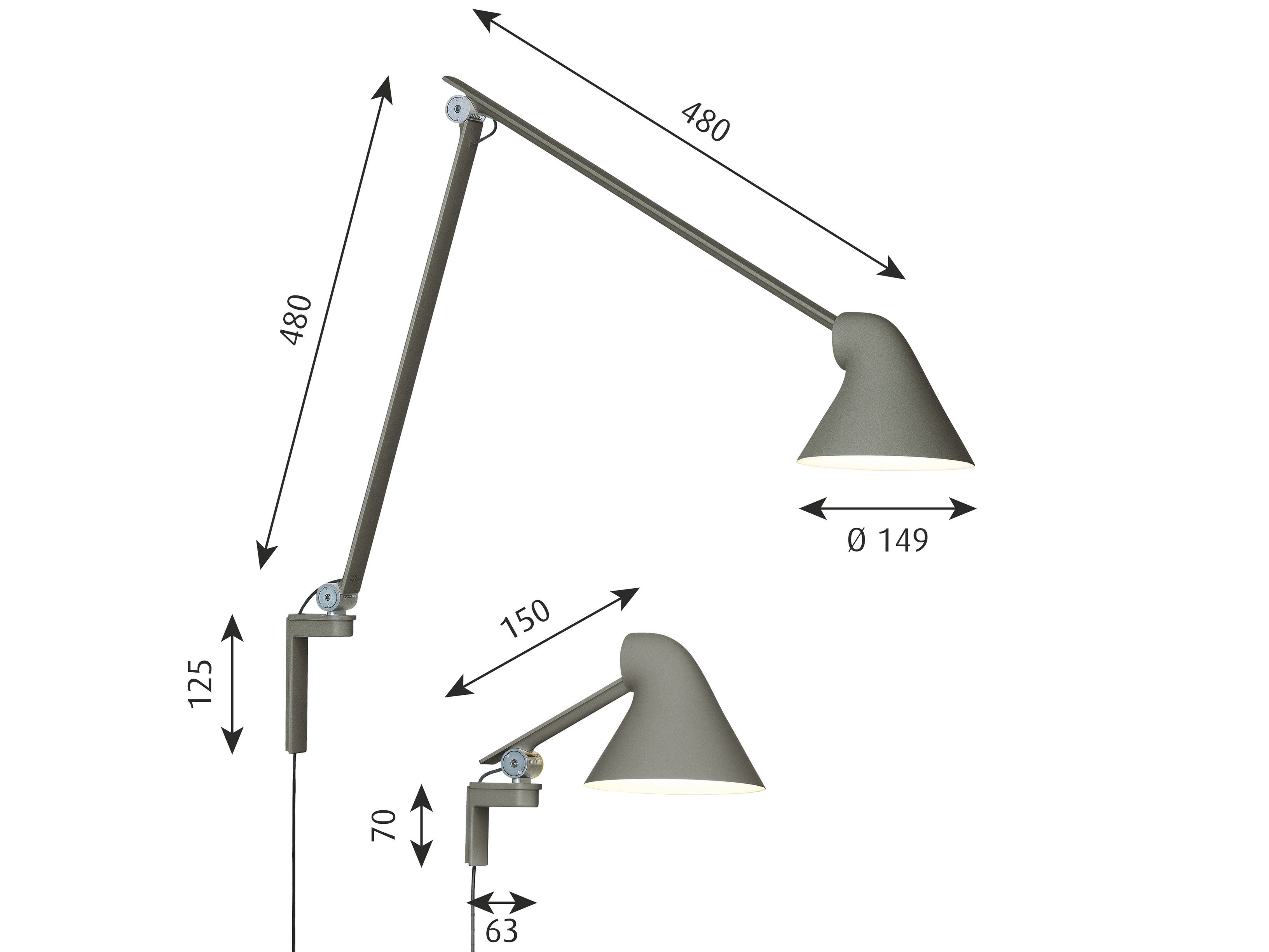 Алюминиевый регулируемый светодиодный настенный светильник Louis Poulsen NJP ARCH-00041081 - Вид №13