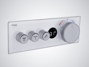 Электронный термостатический смеситель для душа с пластиной