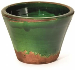 PAOLELLI GARDEN Низкий садовый горшок из терракоты ручной работы Smaltata firenze 25 4848