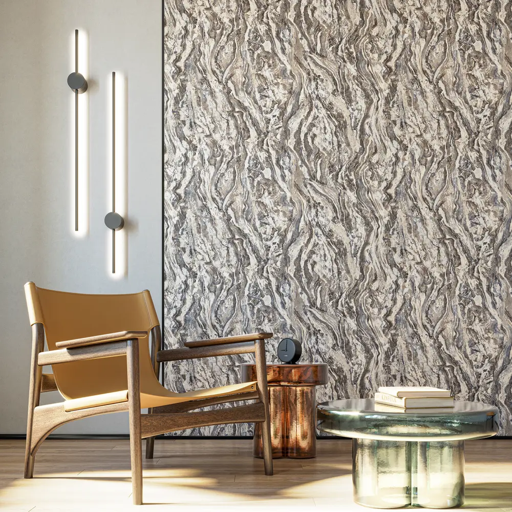 Обои флизелиновые Palitra Home серые 1.06 м HC71531-14 Onyx STLM-2212075 - Вид №2