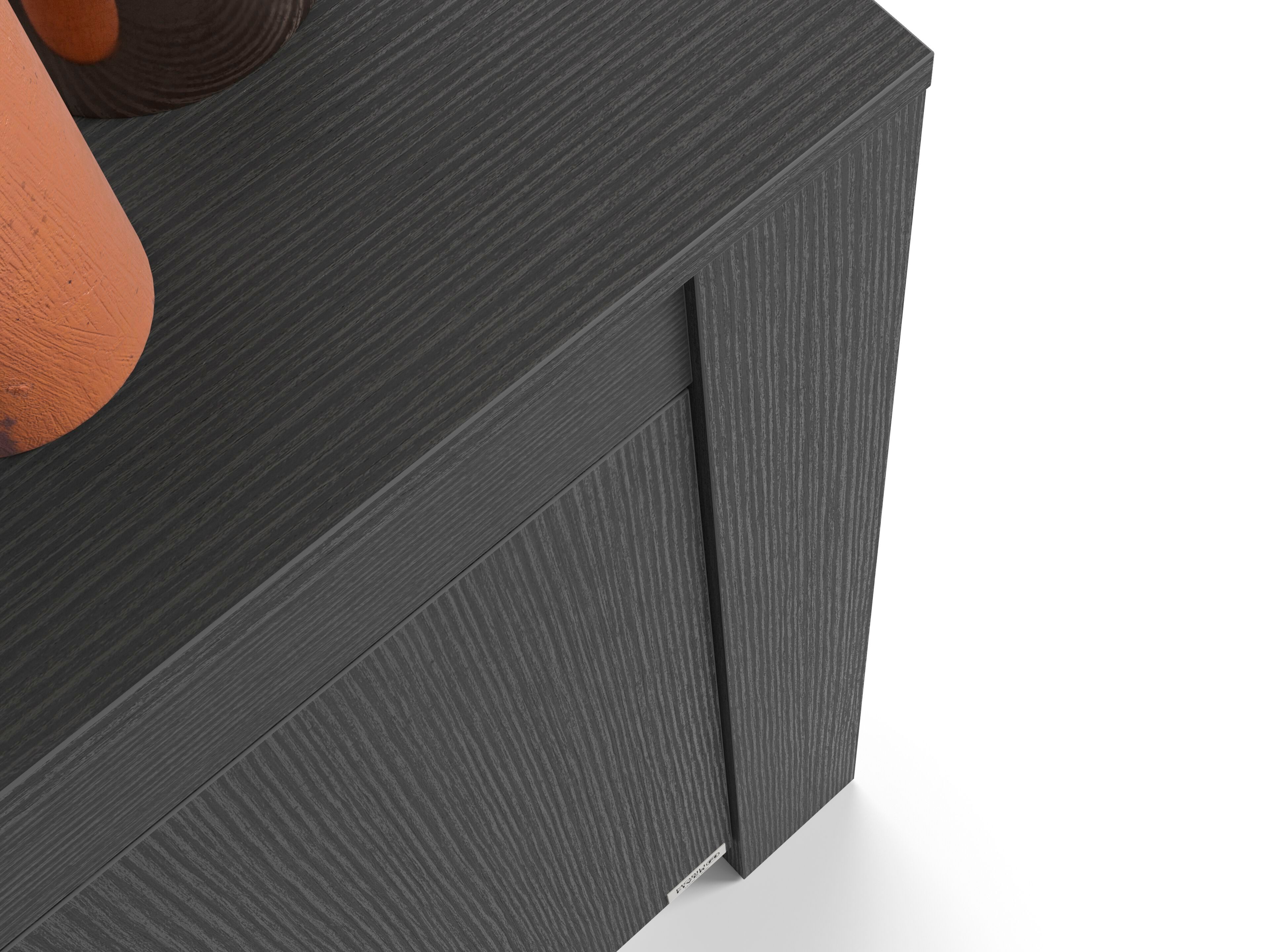 Шкаф из черного ясеня с распашными дверцами Mobili Fiver Rachele ARCH-00104410 - Вид №3