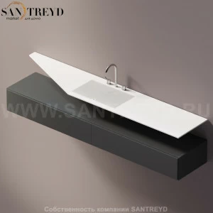 AELLN0AC12224ZZ Подвесная раковина настенная прямоугольная Agape Ell белая