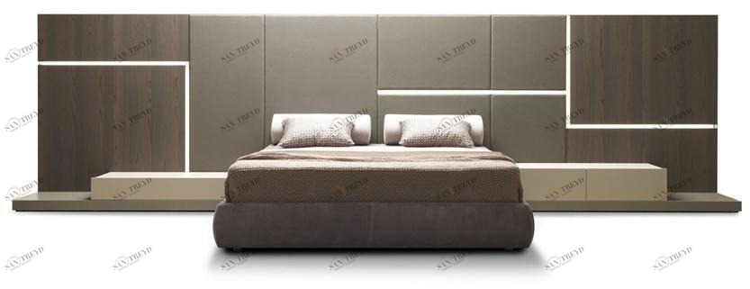 MisuraEmme Кровать двуспальная с обивкой Misuraemme sun-id-1457284