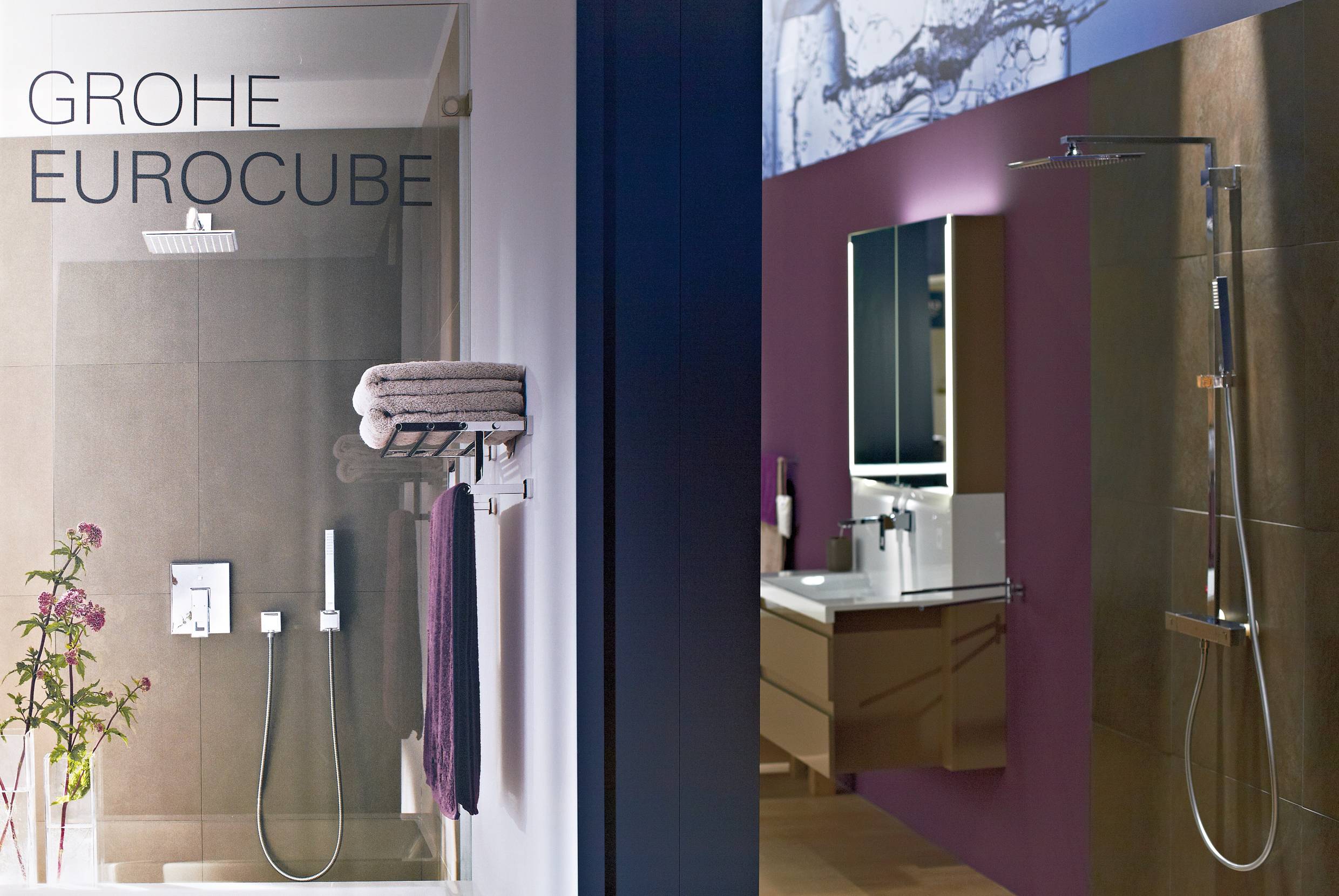 Душевой набор GROHE Euphoria Cube (ручной душ, настенный держатель, шланг 1250 мм), хром (27703000) - Вид №1