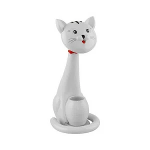 Детская настольная лампа Felix "Кошка" белая HOROZ  326398 Белый