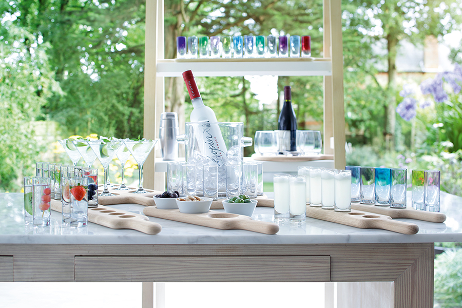 Набор из 12 стопок на подставке Paddle 77 см прозрачное стекло LSA International G107803301 - Вид №3