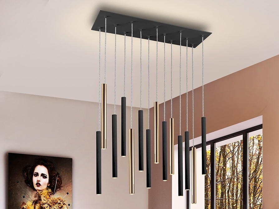 085365 Подвесной светильник 14L золото/черный DIM Schuller Varas  - Вид №1