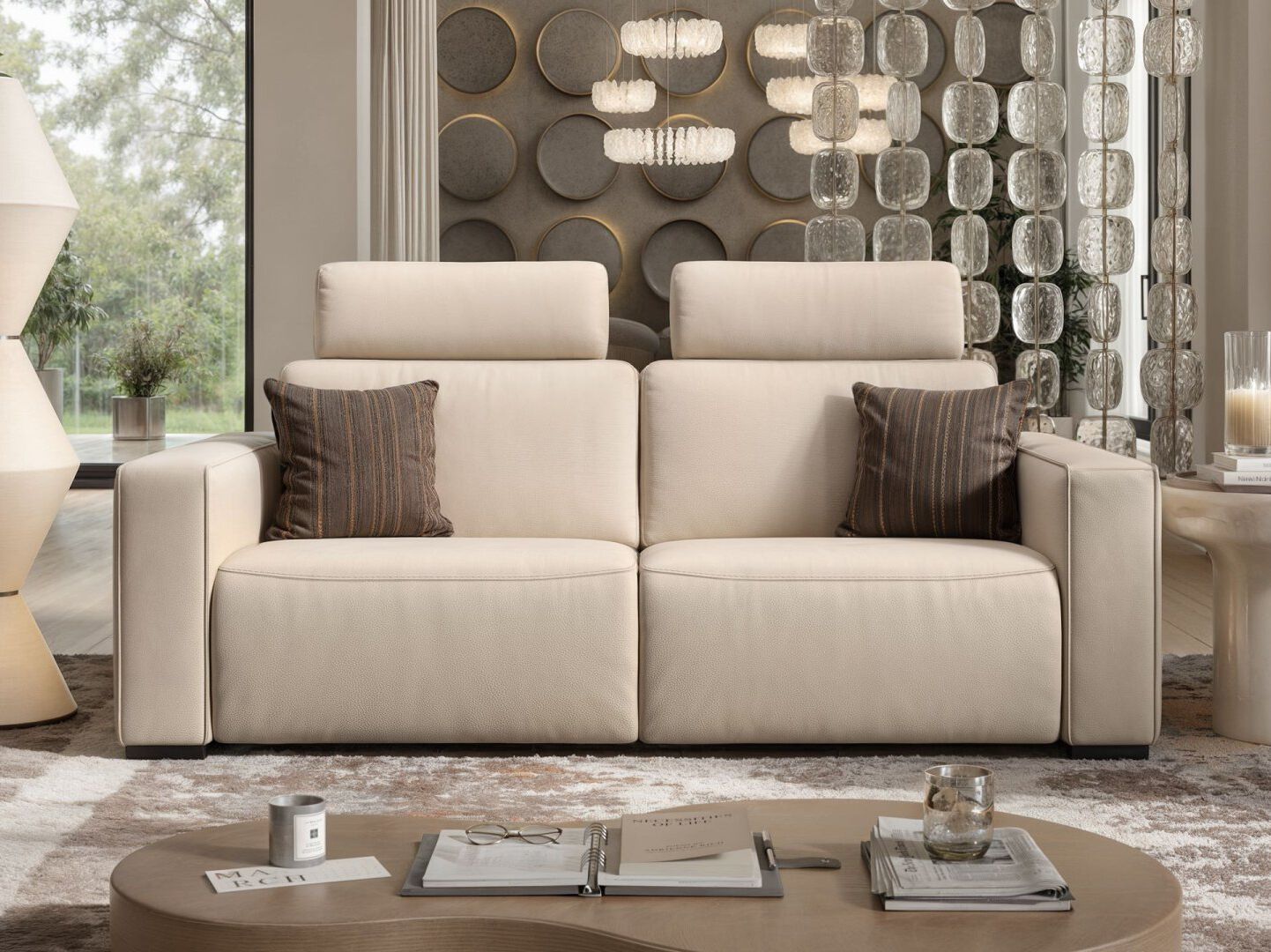 3-местный кожаный диван Sofanella Бергамо ARCH-00087209 - Вид №3