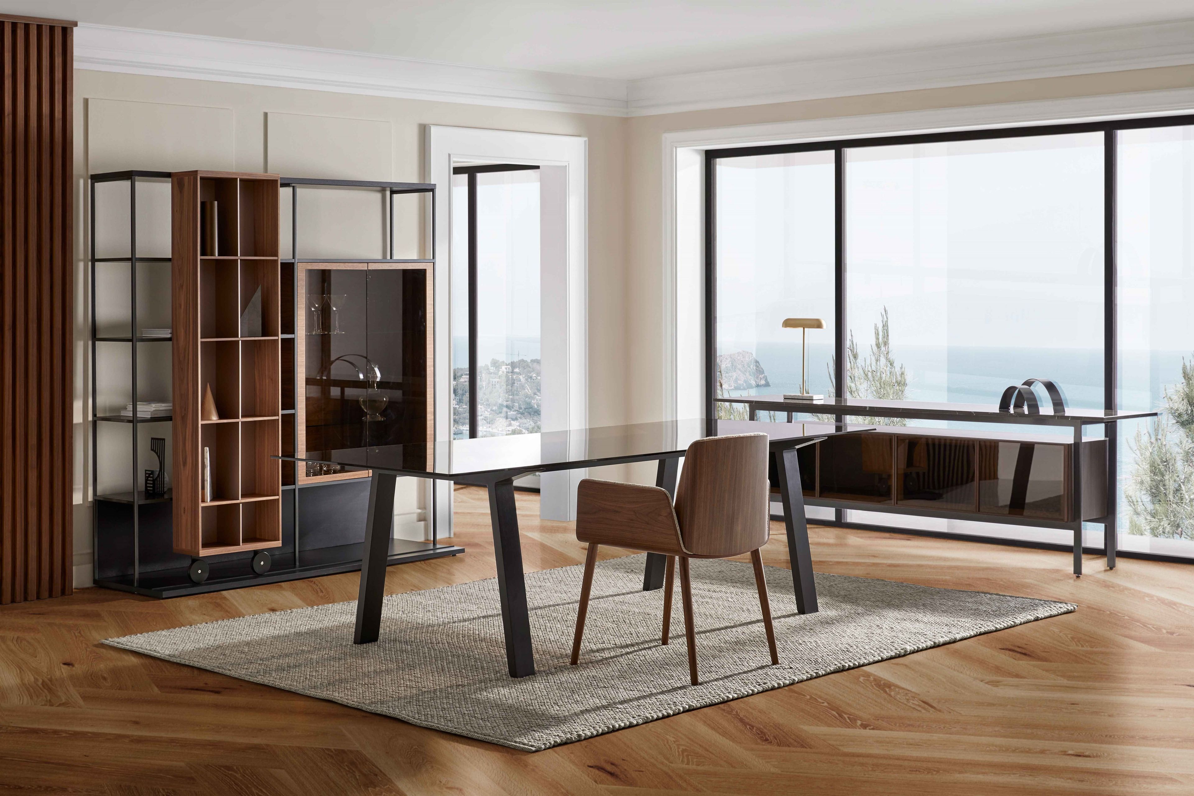 Шкаф из дерева и стекла с откидными дверями Punt Чикаго ARCH-00074008 - Вид №6