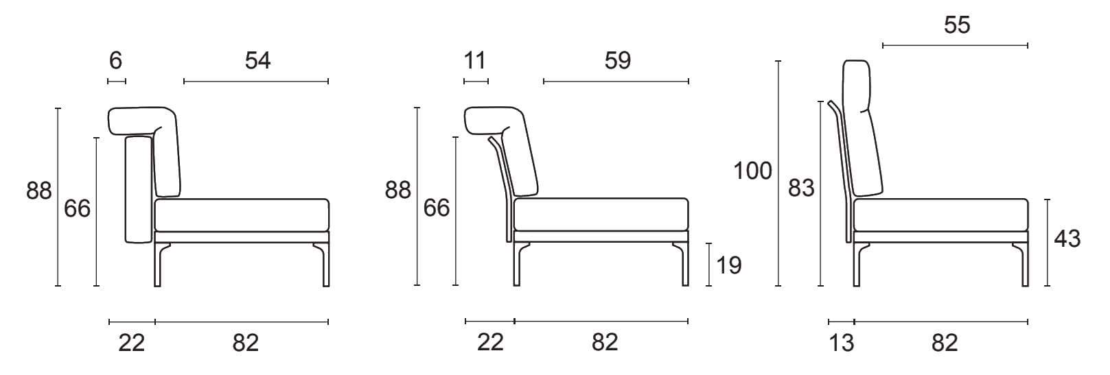 3-местный тканевый диван Ditre Italia Ada ARCH-00126486 - Вид №2