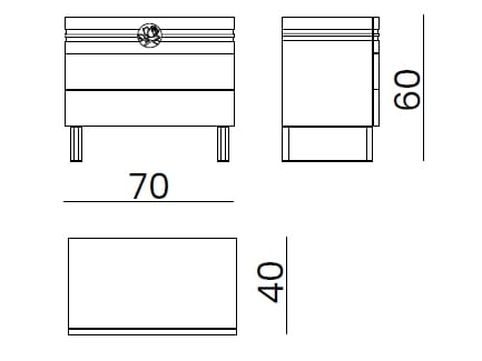 Современная прикроватная тумбочка Bizzotto Italia Symphony – Infinity ARCH-00143145 - Вид №5