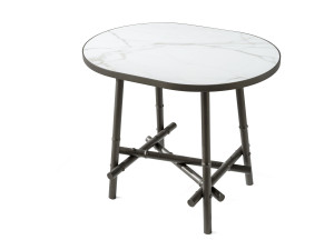 Латунный овальный садовый журнальный столик