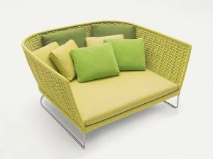 Paola Lenti 2-местный садовый диван из полиэфирного волокна Ami